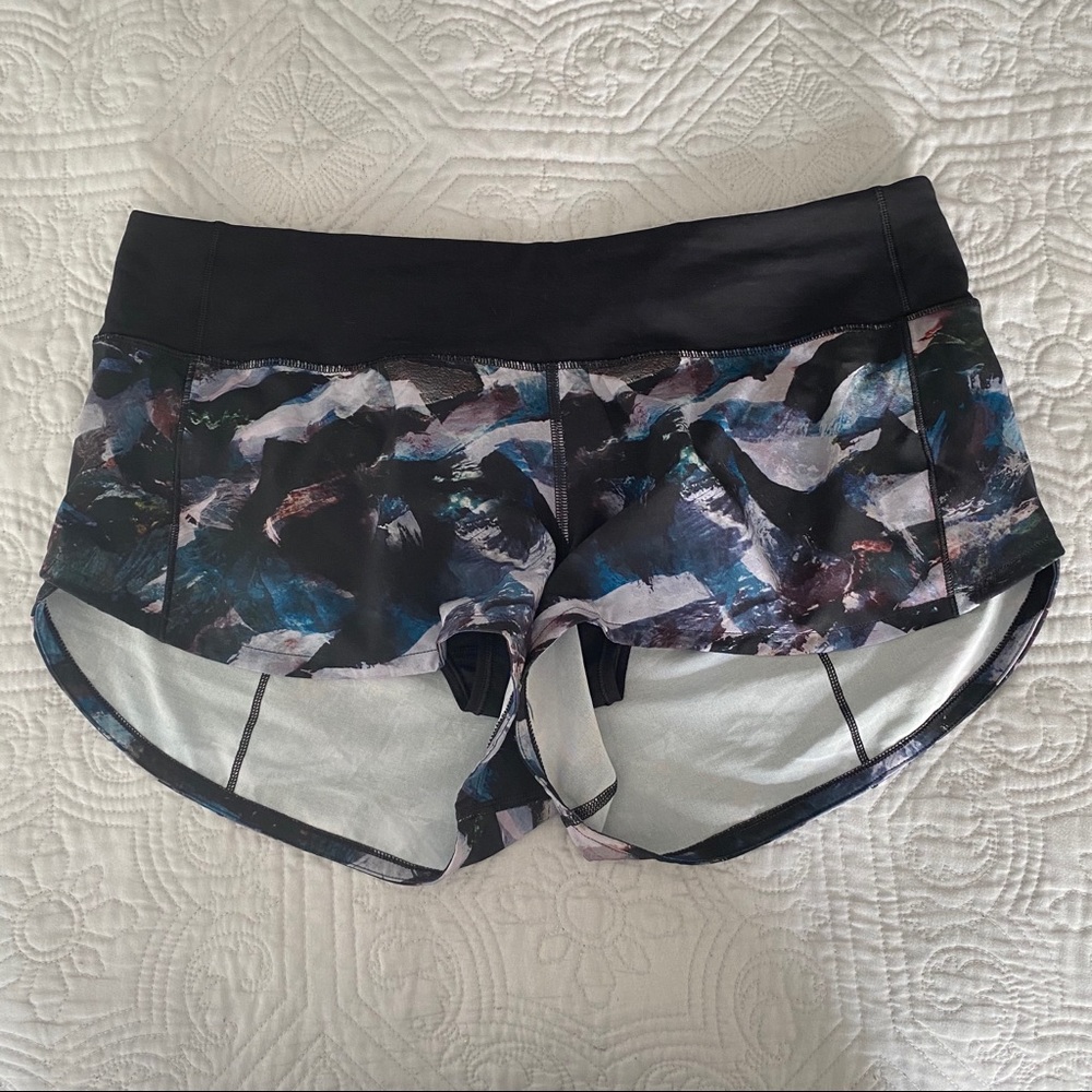Lululemon Speed Up Shorts 2.5 | Black/Blue/Gray